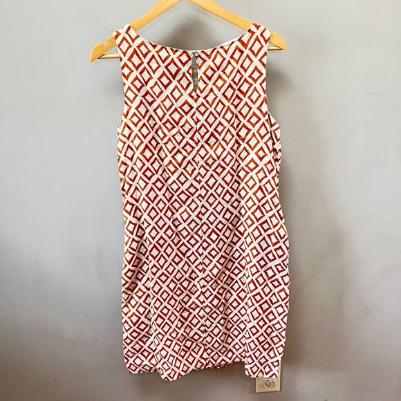 Lands End Womens Sleeveless Geometric Print Dress Size 6 With Beaded Neckline 10 - Picture 7 of 7